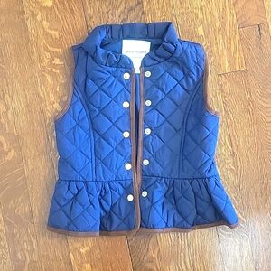 Janie & Jack Quilted Navy Vest Size 3 to 4